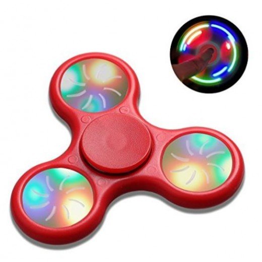  Fidget Hand Spinner with Light, Multi Color (Led)